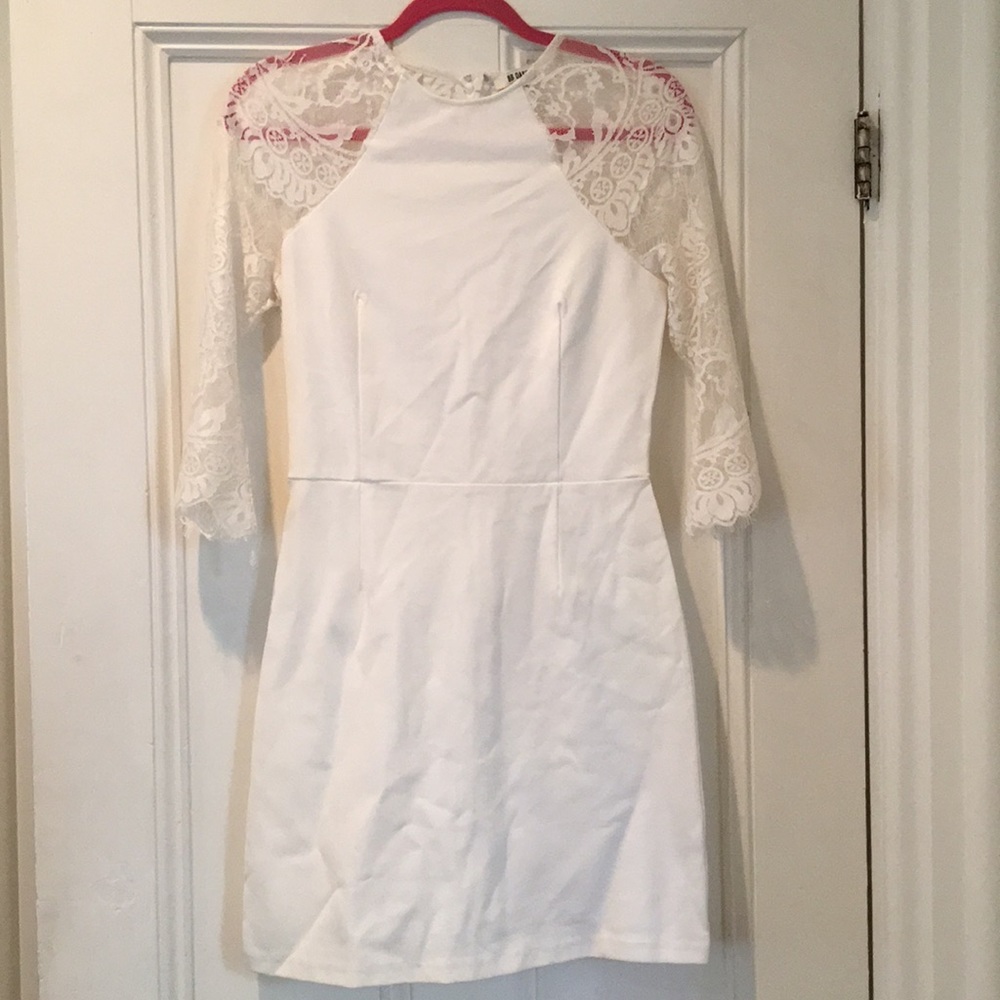 BB Dakota white lace dress